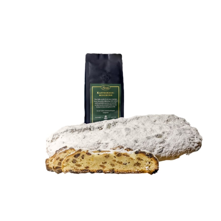Gräfe Rosinenstollen 1500 g mit Filterkaffee 250 g