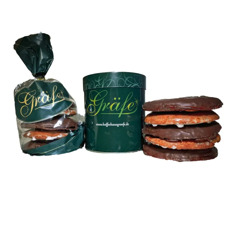 Elisenlebkuchen in Tüte und Dose