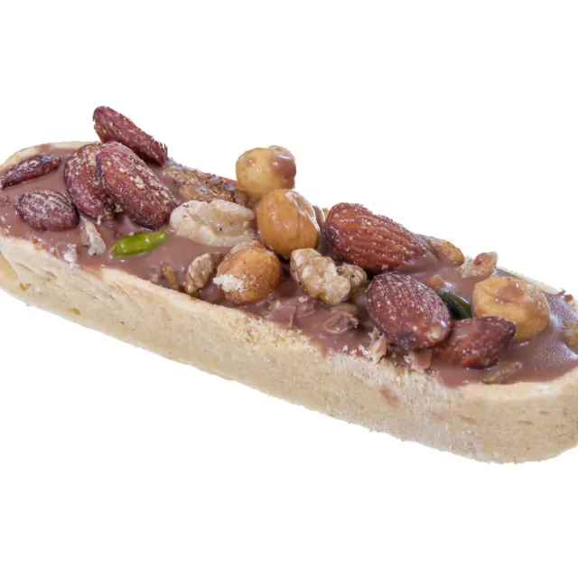 Nussschiffchen mit Vollmilchschokolade
