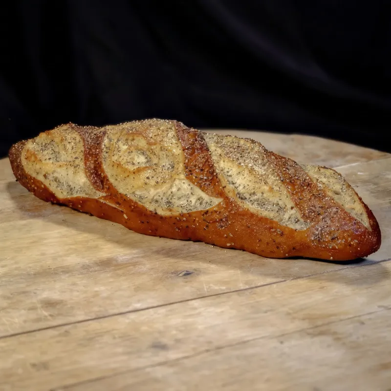 Pfeffer-Laugenbaguette – Kaffeehaus Gräfe