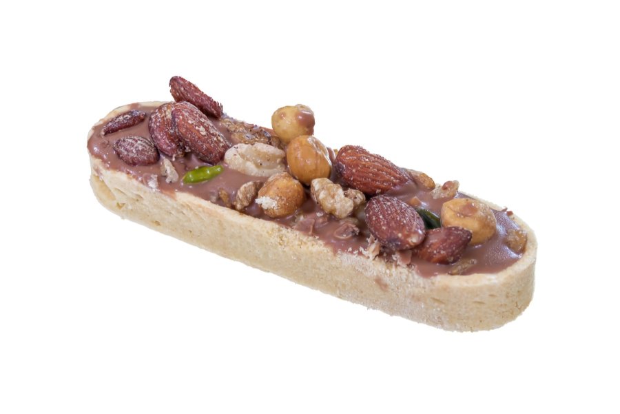 Nussschiffchen mit Vollmilchschokolade